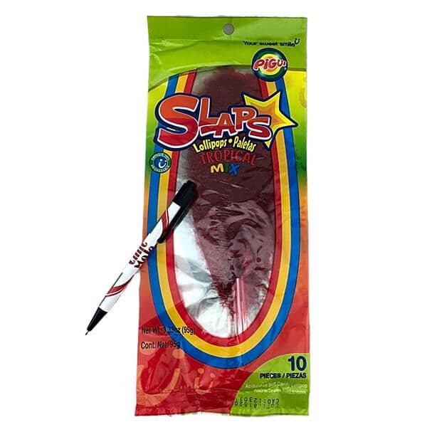 Slaps Lollipops (10 pieces) | #slapscandy As Seen On TikTok | Assorted Flavors Simple Showcase Assorted Tropical 