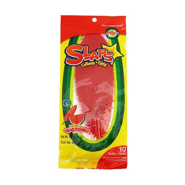 Slaps Lollipops (10 pieces) | #slapscandy As Seen On TikTok | Assorted Flavors Simple Showcase Watermelon 