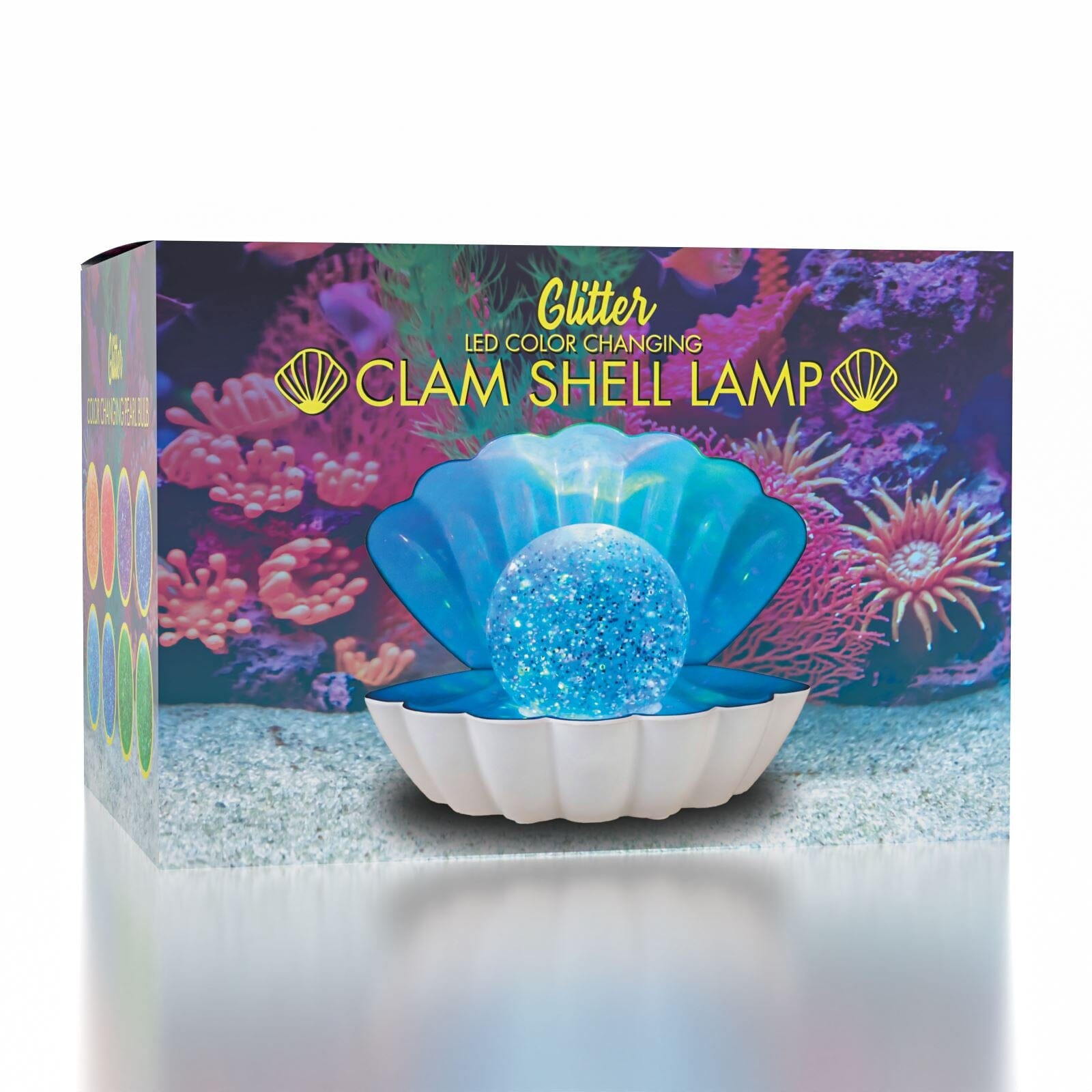 LED Color-Changing Clam Shell Glitter Lamp - Ships End Of September Preorder magazineracksdirect 