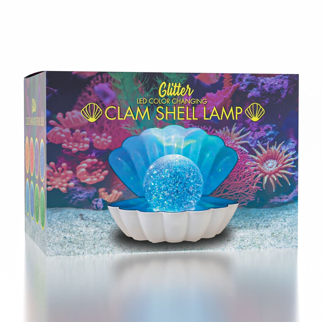 LED Color-Changing Clam Shell Glitter Lamp – Showcase