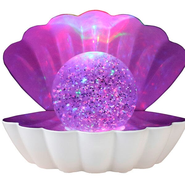 LED Color-Changing Clam Shell Glitter Lamp • Showcase