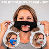 Quantum 2-Ply Cotton Clear Window Reusable Face Mask (Set of 3 Masks)