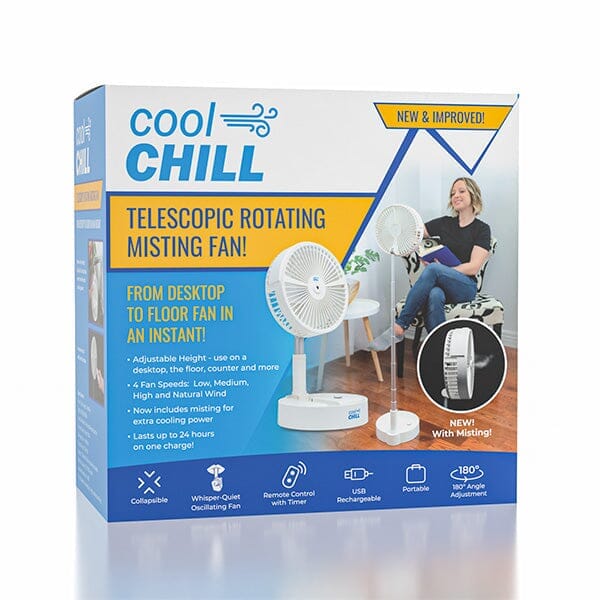 Cool Chill Telescopic Rotating & Misting Fan | Pre-Order Preorder magazineracksdirect 