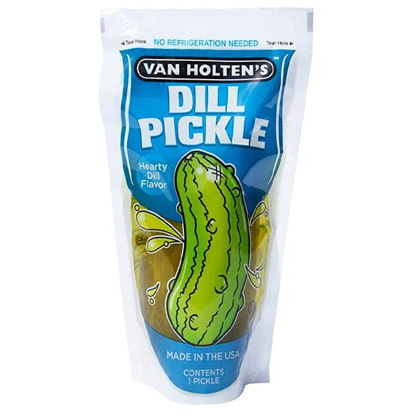 Van Holten's Pouched Pickles: Jumbo Size | Multiple Flavors Showcase Dill Pickle 