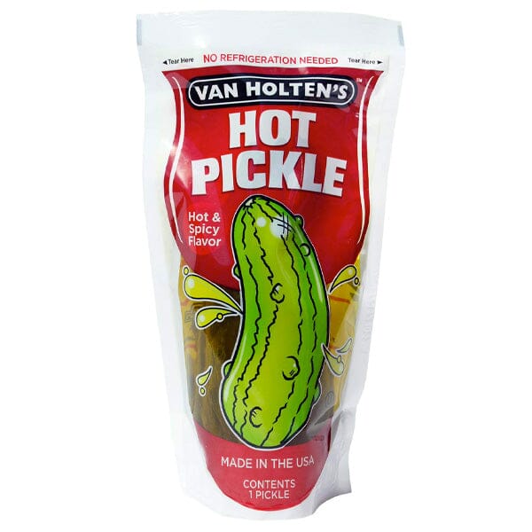 Van Holten's Pouched Pickles: Jumbo Size | Multiple Flavors Showcase Hot Pickle 