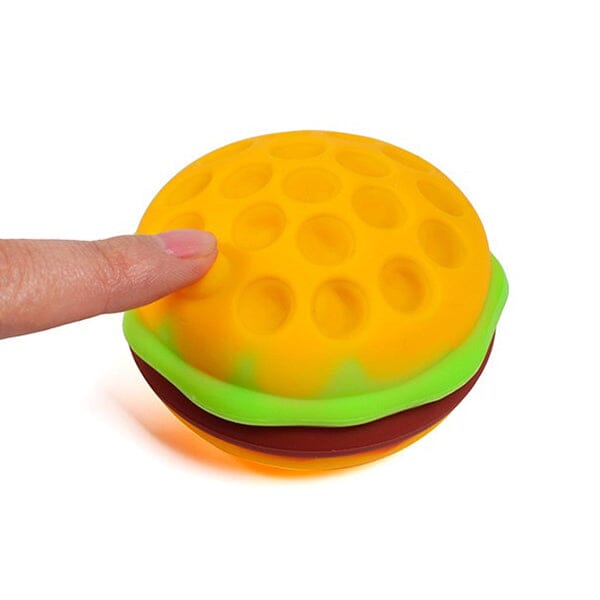 Pop & Play Burger | Silicone Bubble Popper Burger-Shaped Fidget Stress Ball Simple magazineracksdirect 