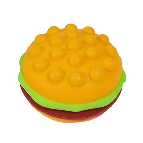 Pop & Play Burger | Silicone Bubble Popper Burger-Shaped Fidget Stress Ball Simple magazineracksdirect 