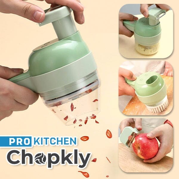 ProKitchen Chopkly | 4-in-1 Handheld Electric Food Processor Simple magazineracksdirect 