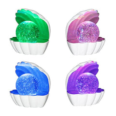 LED Color-Changing Clam Shell Glitter Lamp Simple magazineracksdirect 