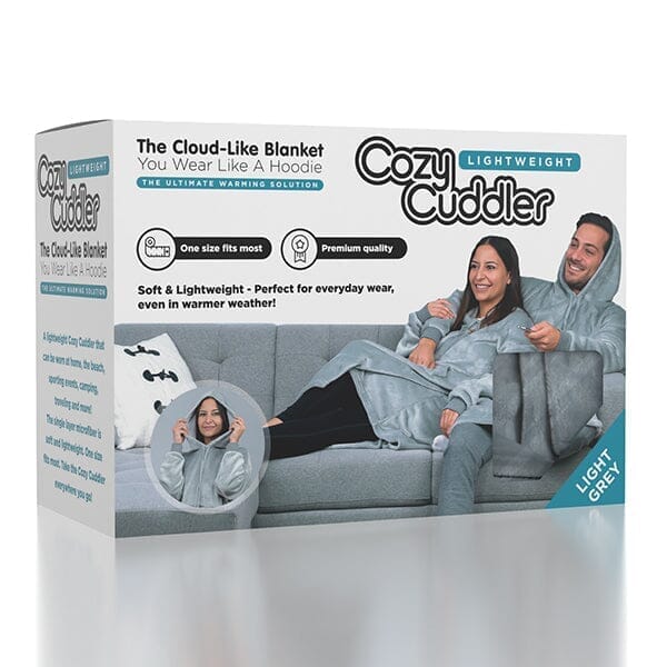 Cozy Cuddler: Lightweight | Cloud-Like Blanket Hoodie for Summer | Multiple Colours Simple magazineracksdirect Light Grey 