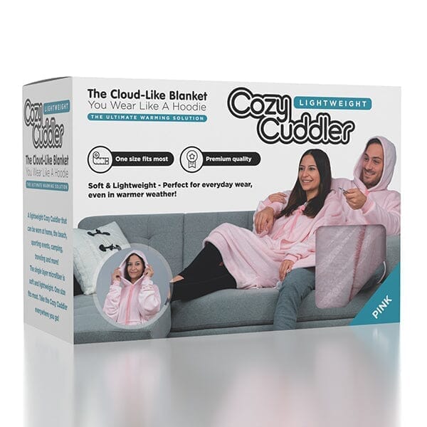 Cozy Cuddler: Lightweight | Cloud-Like Blanket Hoodie for Summer | Multiple Colours Simple magazineracksdirect Pink 