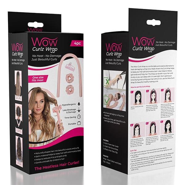 WOW Curlz Wrap | Heatless Satin Hair Curler | As Seen On TikTok Simple magazineracksdirect 