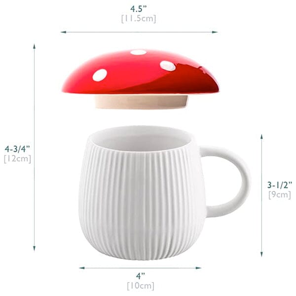 Mugshroom: Whimsical Mug w/ Lid Simple magazineracksdirect 