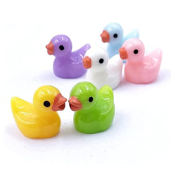 Odoukey 60Pcs Mini Ducks Colorful Funny Tiny Middle Finger