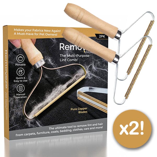 RemovEZE: The Multi-Purpose Lint Cleaner Comb (2pk) | Pure Copper Blades! Simple Showcase 