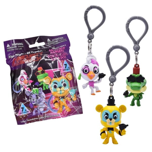 3D FNAF: Security Breach Series 2 Collectible Clip Hanger Blind Bags (1pc) Simple magazineracksdirect 