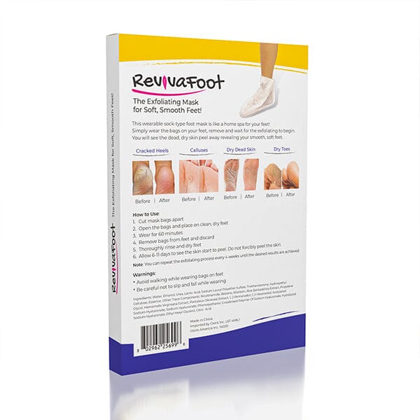 RevivaFoot Exfoliating Foot Peel Masks (2pk) | As Seen On Social! Simple Showcase 