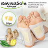 RevivaSole Ginger Detox Foot Pads (20pc) -  Natural Detox Feet Patches • Showcase