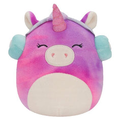 Squishmallows Plush Toys | 5" Little Plush Squad | Lola The Unicorn (Earmuffs) Simple magazineracksdirect 