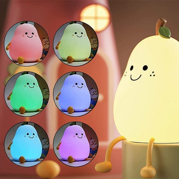 Peari: The Adorable Decorative Pear Night Light | 7 Color Modes Simple Showcase 