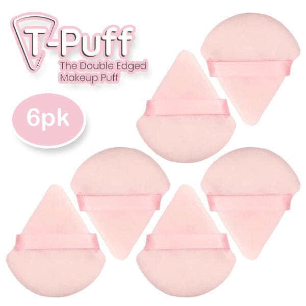 The T-Puff (6pk) | Reusable Triangular Double-Sided Makeup Blenders Simple Showcase 