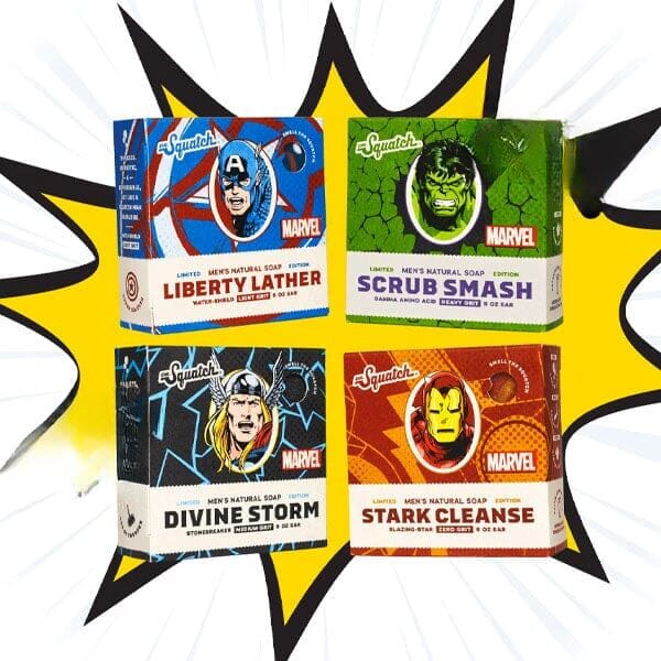Dr. Squatch® Bar Soap For Men  The Avengers™ Collection (4 Bars) • Showcase
