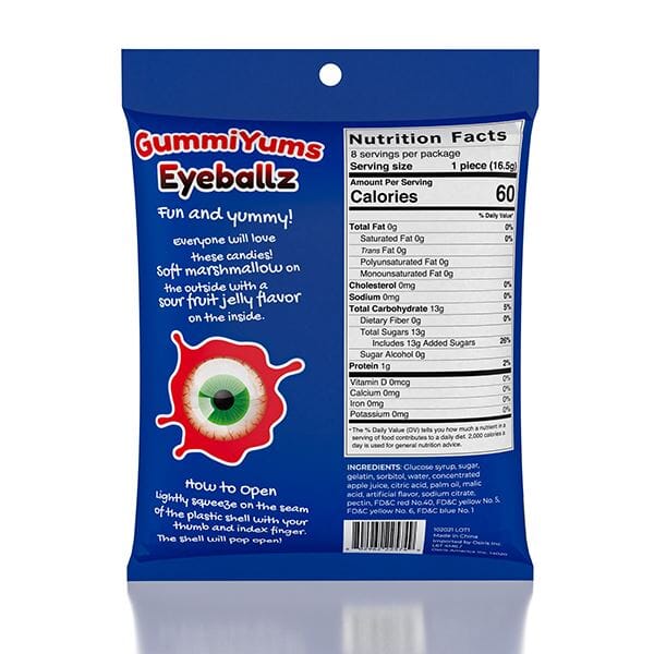 GummiYums! EyeBallz & SportBallz (8pc) | Marshmallow Candy W/ Sour Fruity Centre | Ships Nov Preorder magazineracksdirect 